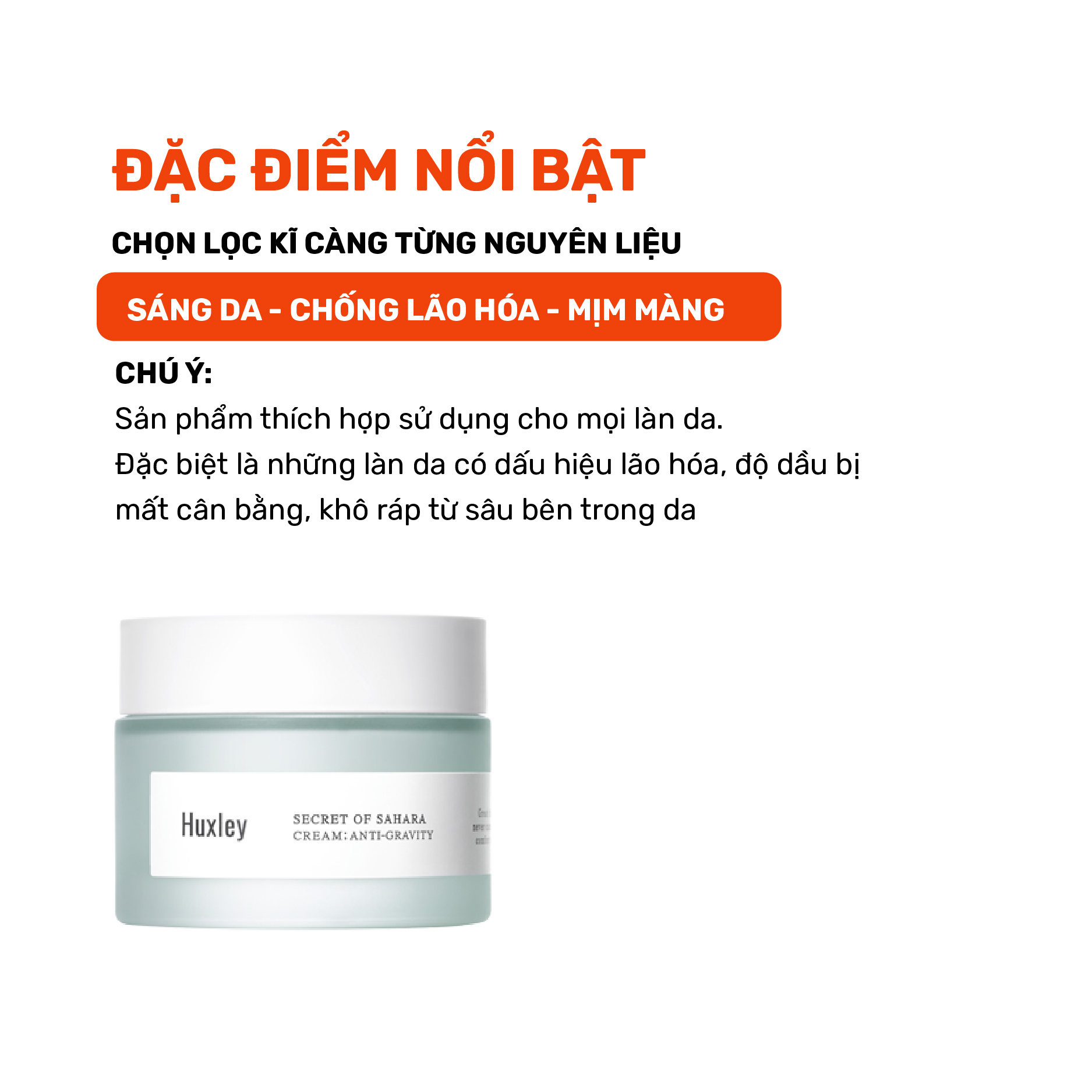 Kem Dưỡng Da Giúp Hỗ Trợ Chống Oxy Hóa, Cải Thiện Nếp Nhăn, Dưỡng Da Huxley Cream Anti Gravity 50ml