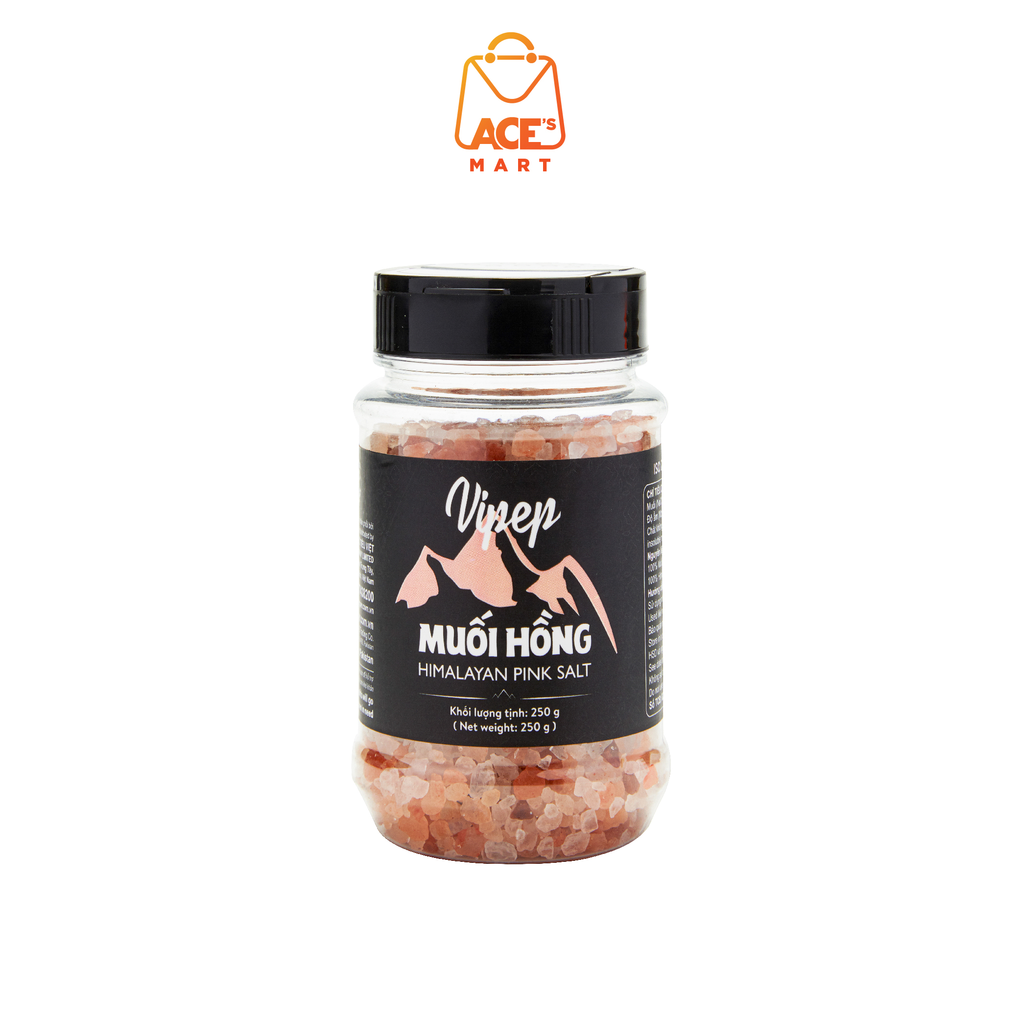 Muối hồng Himalaya nguyên hạt 100% Vipep không tạo màu, chuyên dùng sơ chế món ăn, gia vị tẩm ướp (250g-1,1kg)