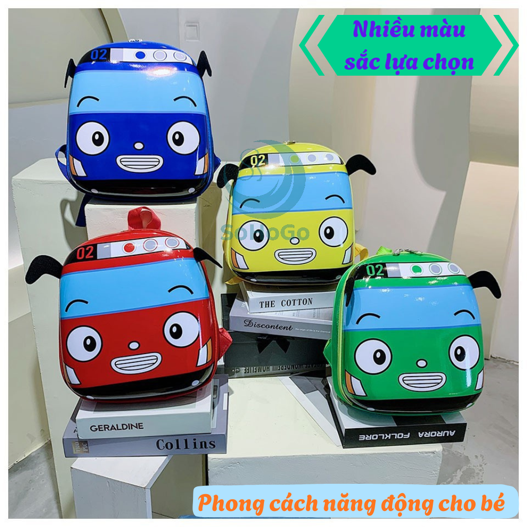 Balo Trẻ Em Hình Xe Buýt Hoạt Hình -Balo Chống Thấm Cho Bé
