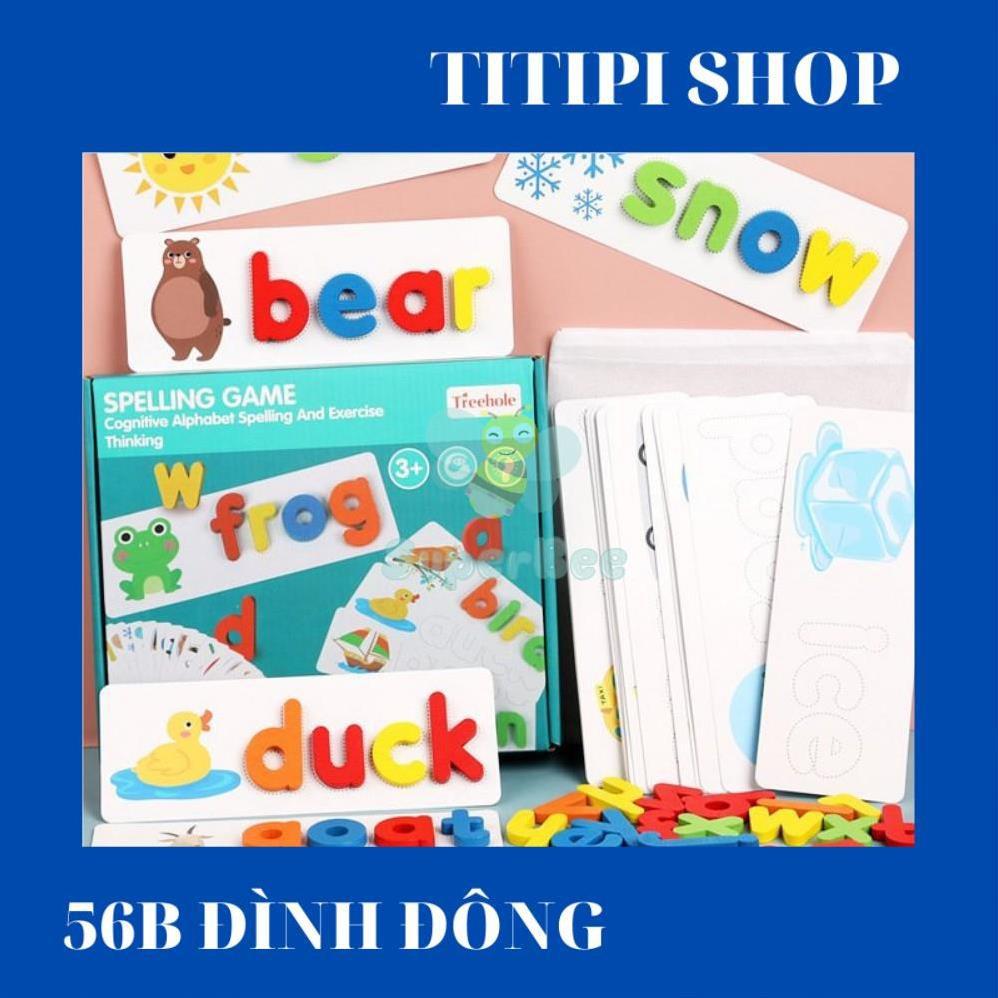 (2-3 tuổi) Bộ Ghép Chữ Gỗ Spelling Game Superbee, Học Đánh Vần Tiếng Anh Kèm 28 Thẻ Từ Vựng, Giáo Dục Trí Tuệ