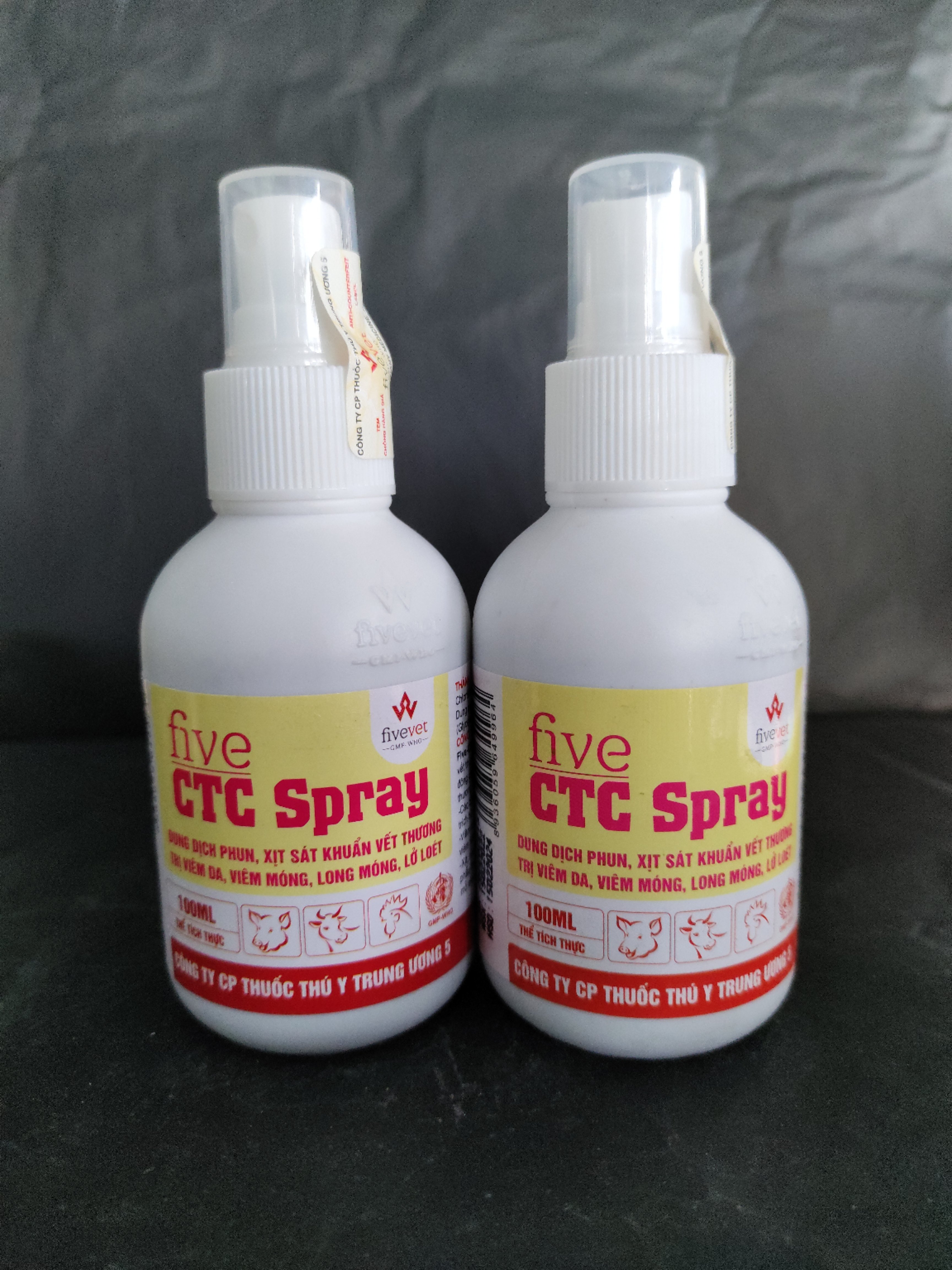 Dung dịch phun xịt Five CTC Spray dung dịch phun, xịt sát khuẩn vết thương trị viêm da, viêm móng, lỡ loét