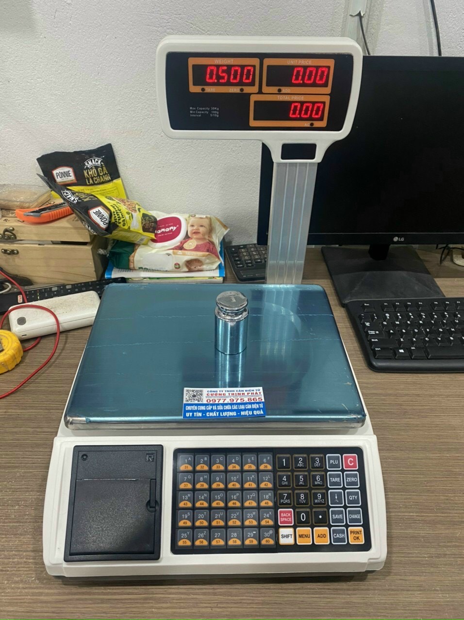 Cân Tính Tiền JPT 30KG - In Bill