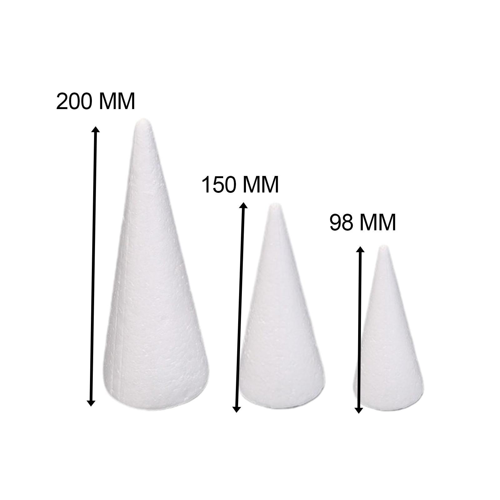 15x Foam Cones for Crafts Christmas Tree Project for Party Table Centerpiece