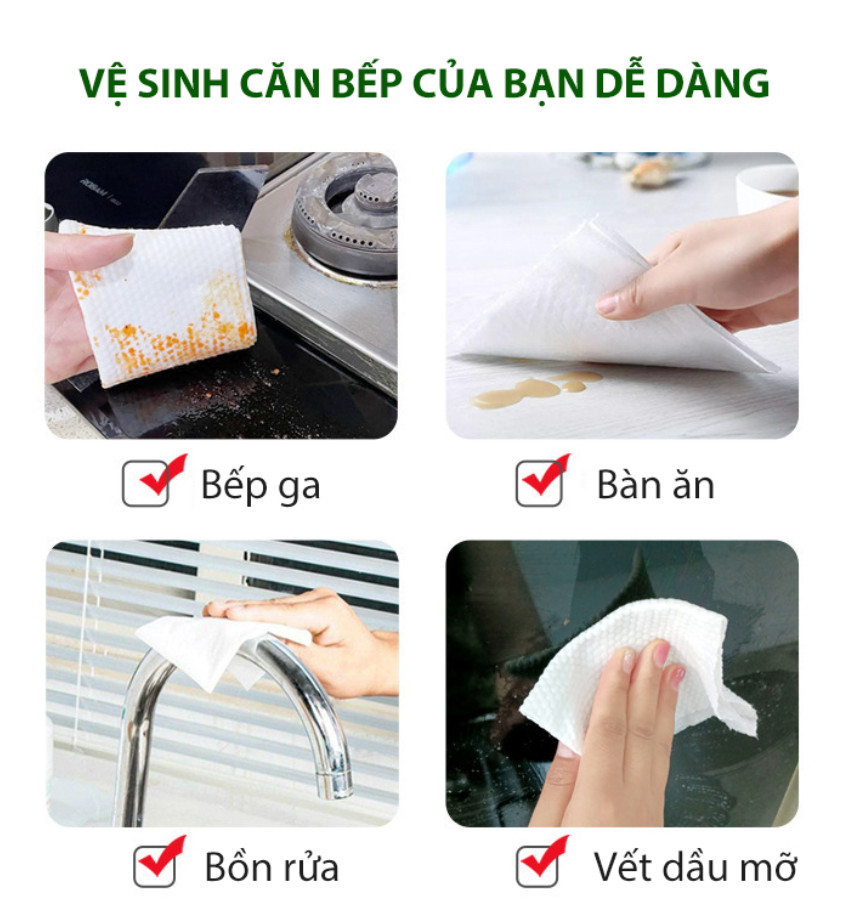 Khăn Ướt Lau Bếp Đa Năng Gói 80 Tờ, Khăn Giấy Ướt Lau Bếp Giúp Loại Bỏ Dầu Mỡ, Khăn Ửớt Đa Năng Siêu Dai