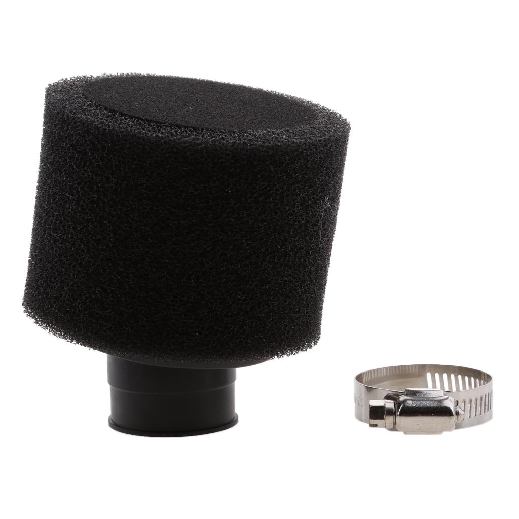 BLACK 35mm Bent Angled Foam Air Filter Pod for PIT Quad Dirt Bike ATV Buggy