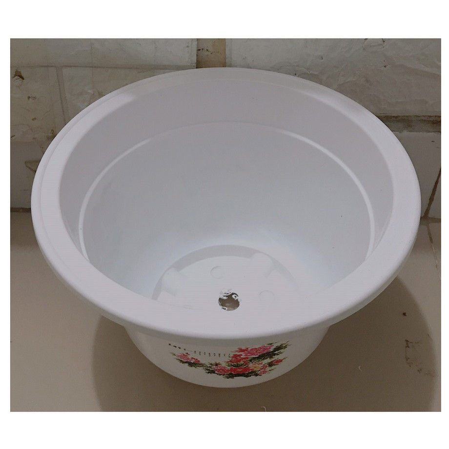 3 Châu Nhựa BỐN MÙA Hình Tròn Màu Trắng A280x190