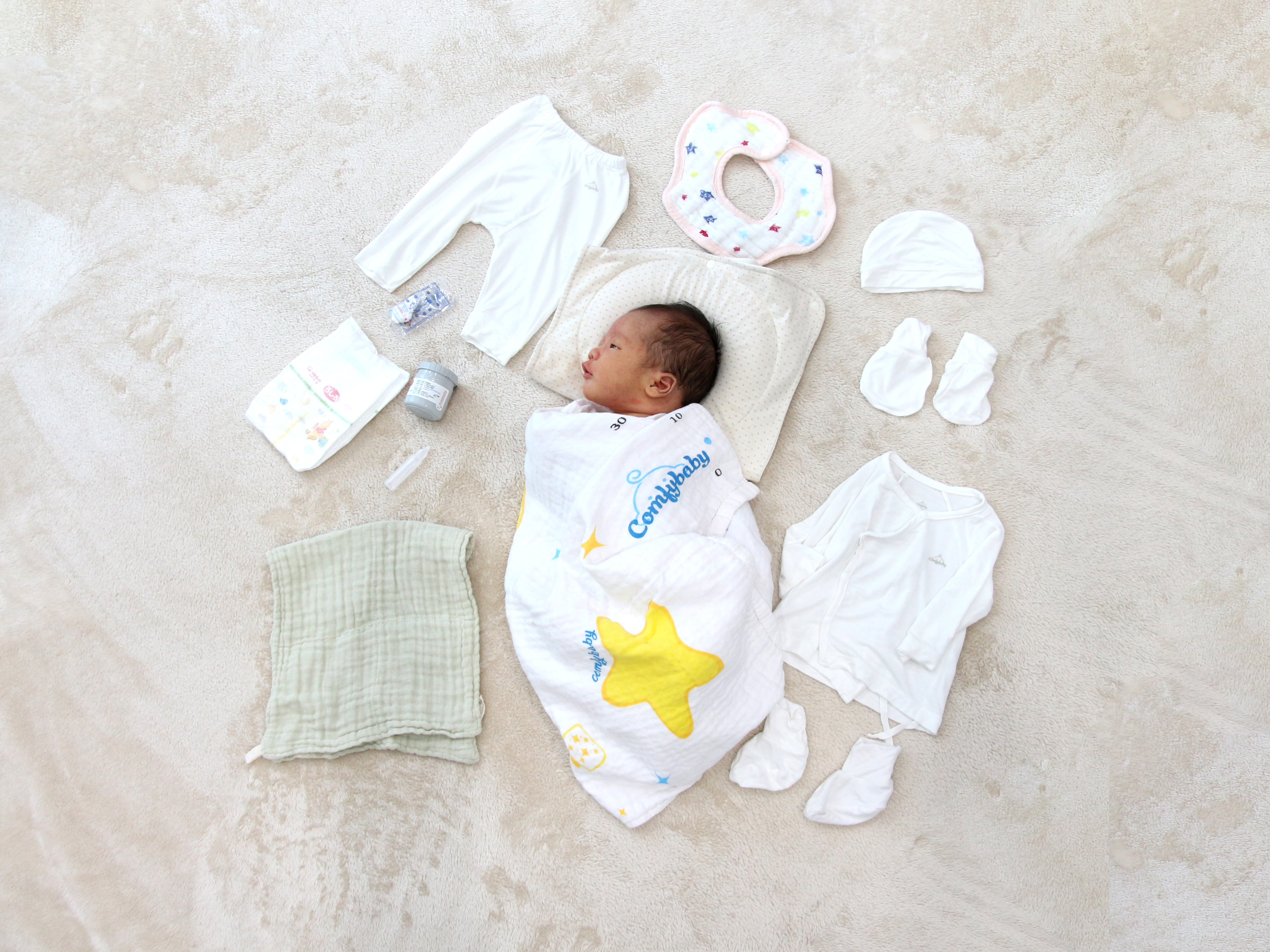 [Combo 3 Bộ] Set 5 Món Quần Áo Sơ Sinh Eco ComfyBaby Cài Chéo Dành Cho Bé Từ 0-3 Tháng tuổi - (Giao màu Ngẫu Nhiên)