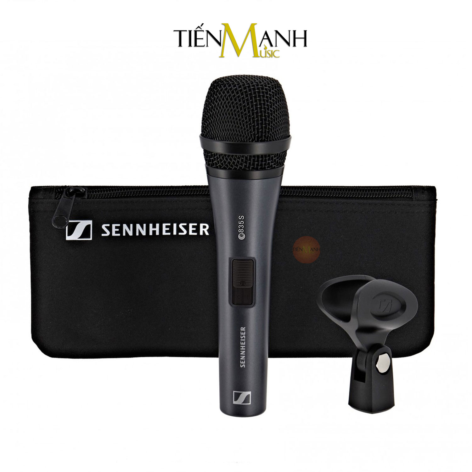 Micro Cầm Tay Sennheiser E835S Có Công Tắc - Mic Cardioid E835 Dynamic Vocal Microphone E 835-S Hàng Chính Hãng - Kèm Móng Gẩy DreamMaker