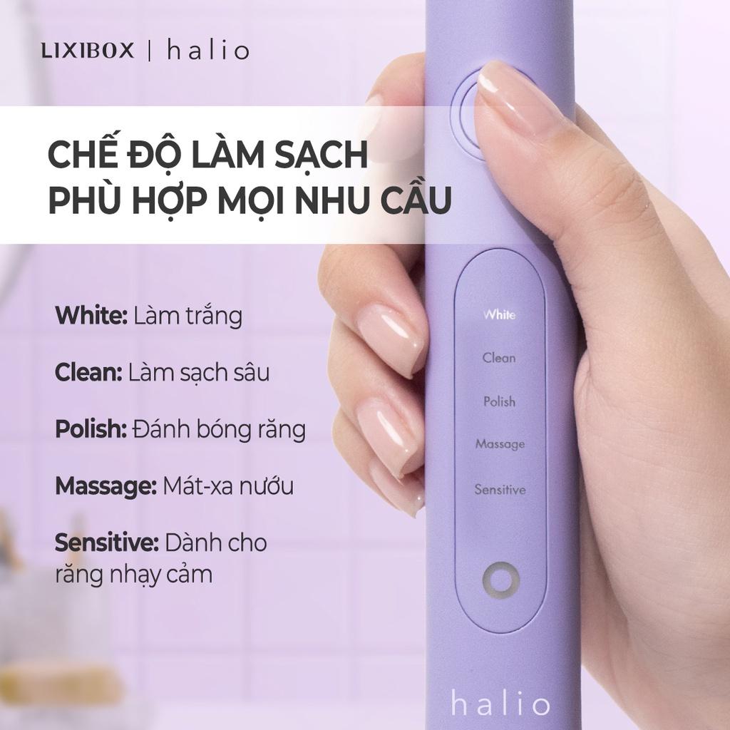 Combo 2 Bàn Chải Điện Halio Sonic Whitening Electric Toothbrush PRO - White &amp; Periwinkle