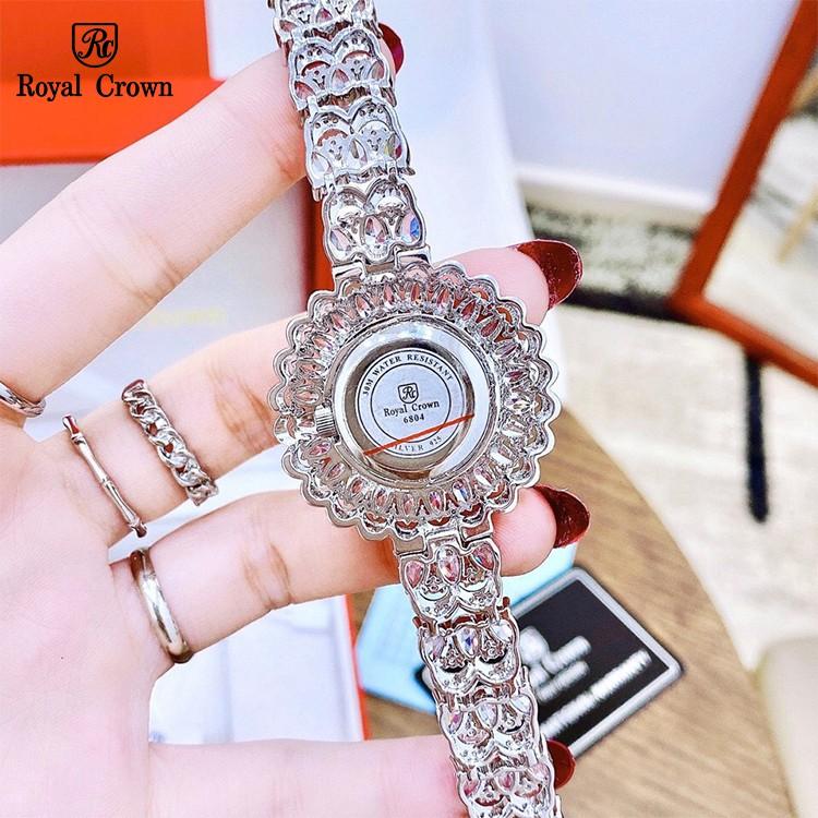 Đồng Hồ Nữ Chính Hãng Dây Kim Loại Royal Crown 6804 Chống Nước Chống Xước