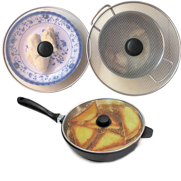 Combo 2 Nắp Đậy Chống Văng Dầu Mỡ Inox Chống Bỏng Đa Năng
