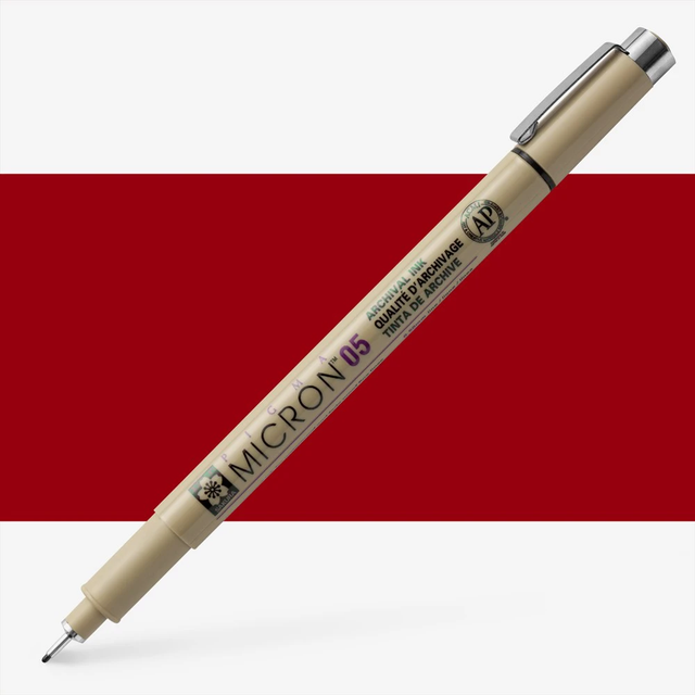 SAKURA --Bút Đi Nét Pigma 05 MÀU NÂU ĐỎ