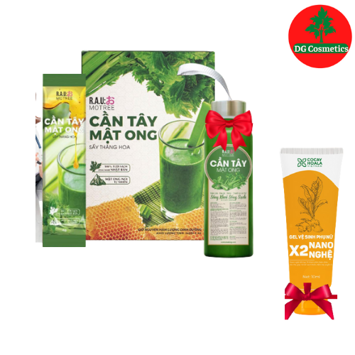 4 Hộp Bột Cần Tây Mật Ong Motree Nhật Bản 14 gói Giúp Giảm Cân Thanh Lọc Cơ Thể Tặng Kèm Gel Vệ Sinh X2 Nano Nghệ Cocayhoala