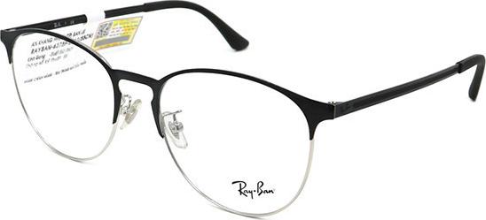 Gọng Kính Unisex Rayban RB6375F 2861 (55 18 145) đen bạc