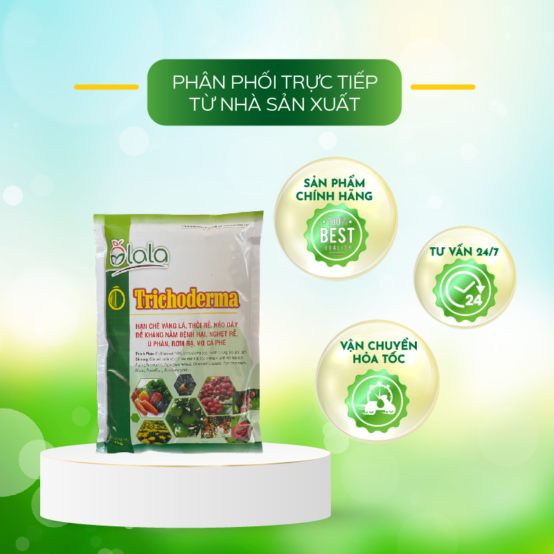 Phân thuốc sinh học về nấm trichoderma, nấm đối kháng, vàng lá, thối rễ - 1kg