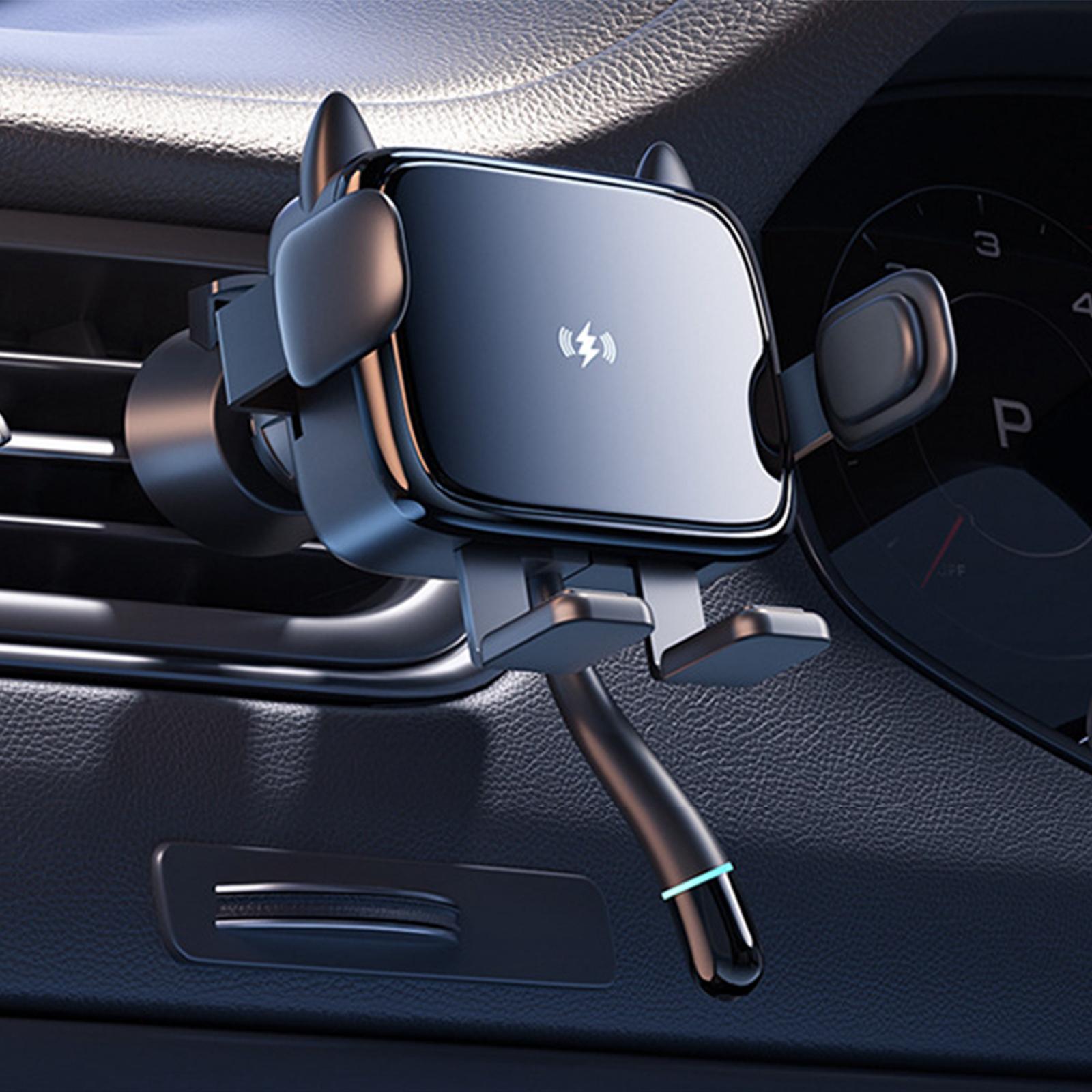 Cat Shape Wireless Car Charger Air Vent Mount Smartphone Holder
