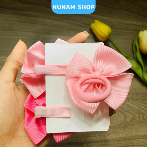 Cột / kẹp tóc nơ kitty màu hồng siêu cưng cho bé Nunam shop