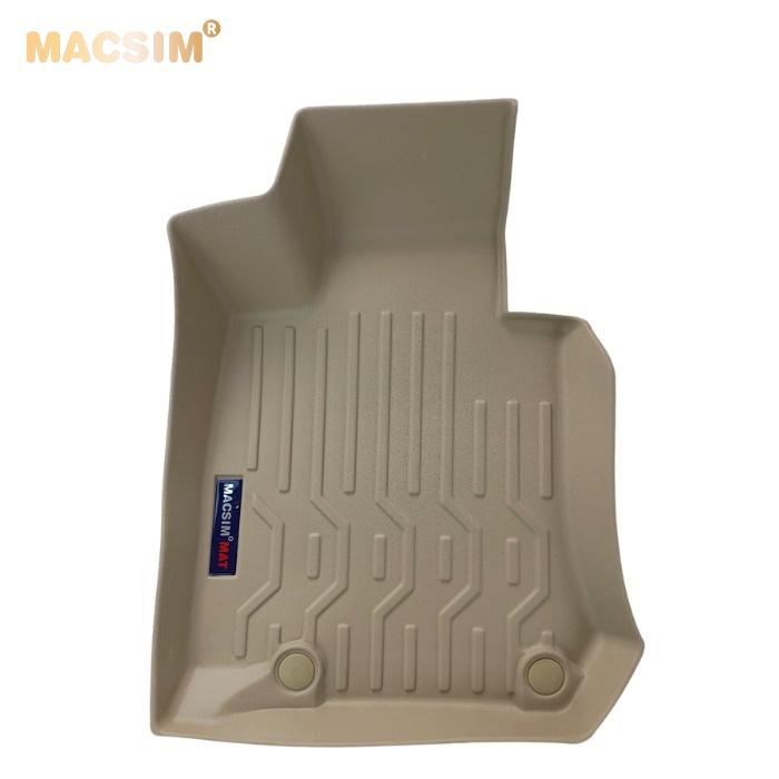 Thảm lót sàn xe ô tô Mercedes GLC 2016 -2020 Nhãn hiệu Macsim chất liệu nhựa TPV cao cấp màu be