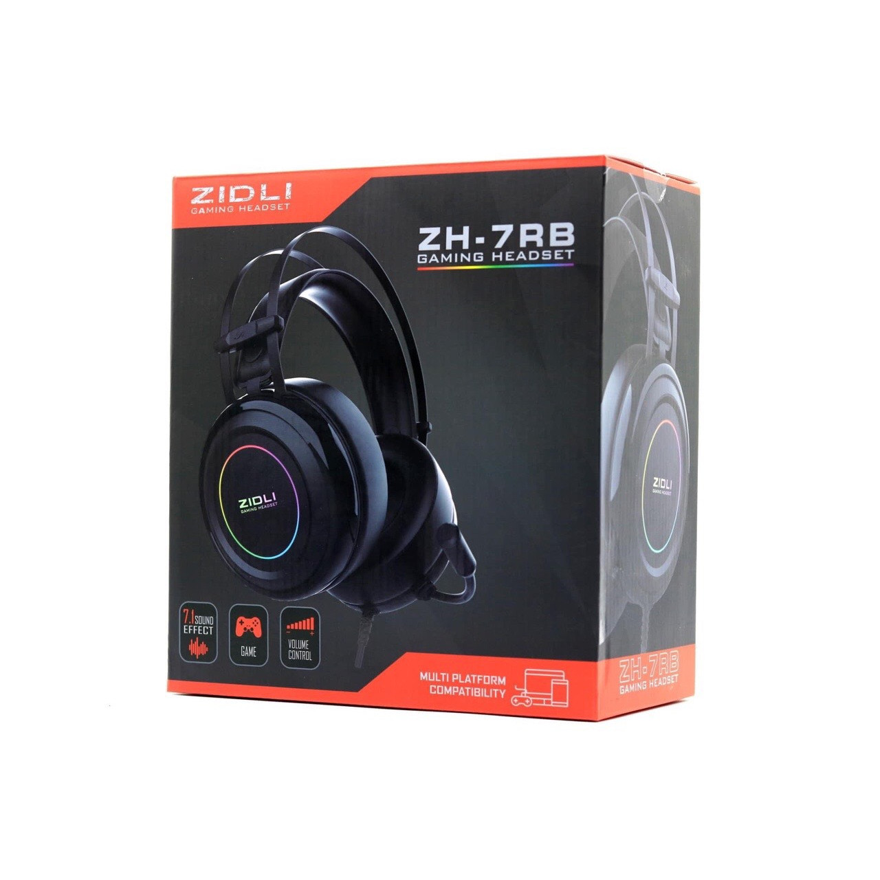 Tai nghe Gaming ZIDLI ZH-7RB (Sound 7.1, Led fix RGB) Black _ Hàng chính hãng