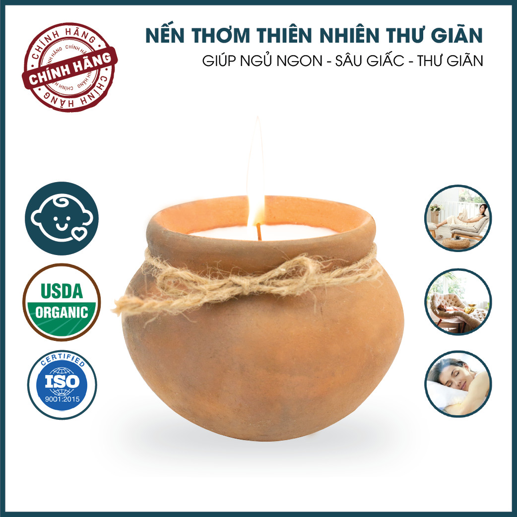 Nến thơm Lãng Mạn, Thư Giãn PK size lớn - THÀNH PHẦN THIÊN NHIÊN