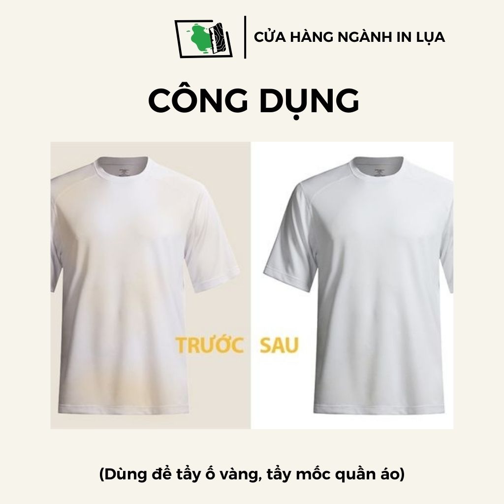 Combo tẩy vết ố vàng, tẩy mốc, thâm kim, tẩy trắng quần áo