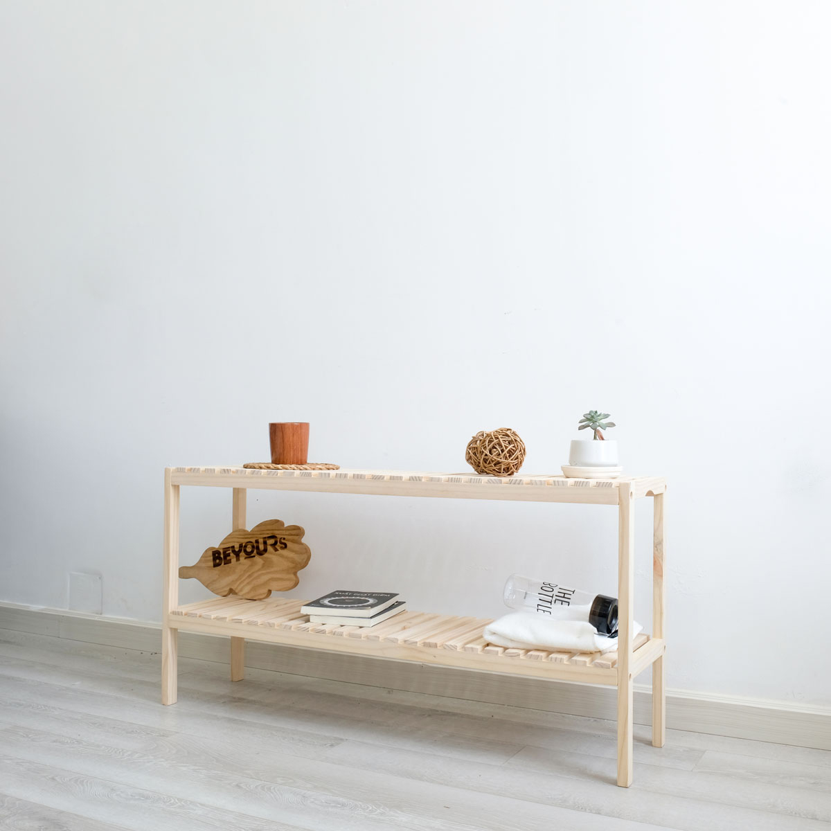 Kệ Đa Năng BEYOURs Bench 2FL Bằng Gỗ Kệ Sách Đựng Đồ Nội Thất Kiểu Hàn Lắp Ráp Phòng Khách, Phòng Ngủ - Gỗ Tự Nhiên