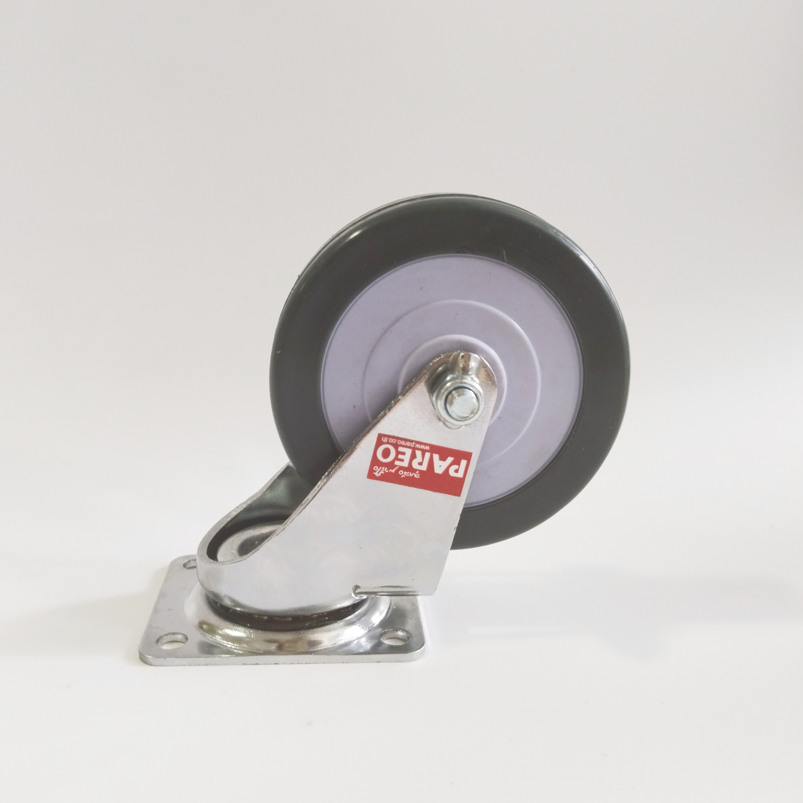Bánh xe đẩy cao su tổng hợp xám tải nhẹ càng xoay 360 độ - 50-65-75mm - Happy Move Thái Lan