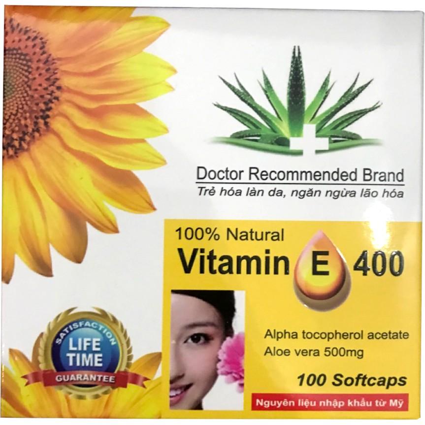 Combo 5 Hộp Viên uống đẹp da Vitamin E thiên nhiên tinh chất nha đam giúp ngăn ngừa lão hóa da