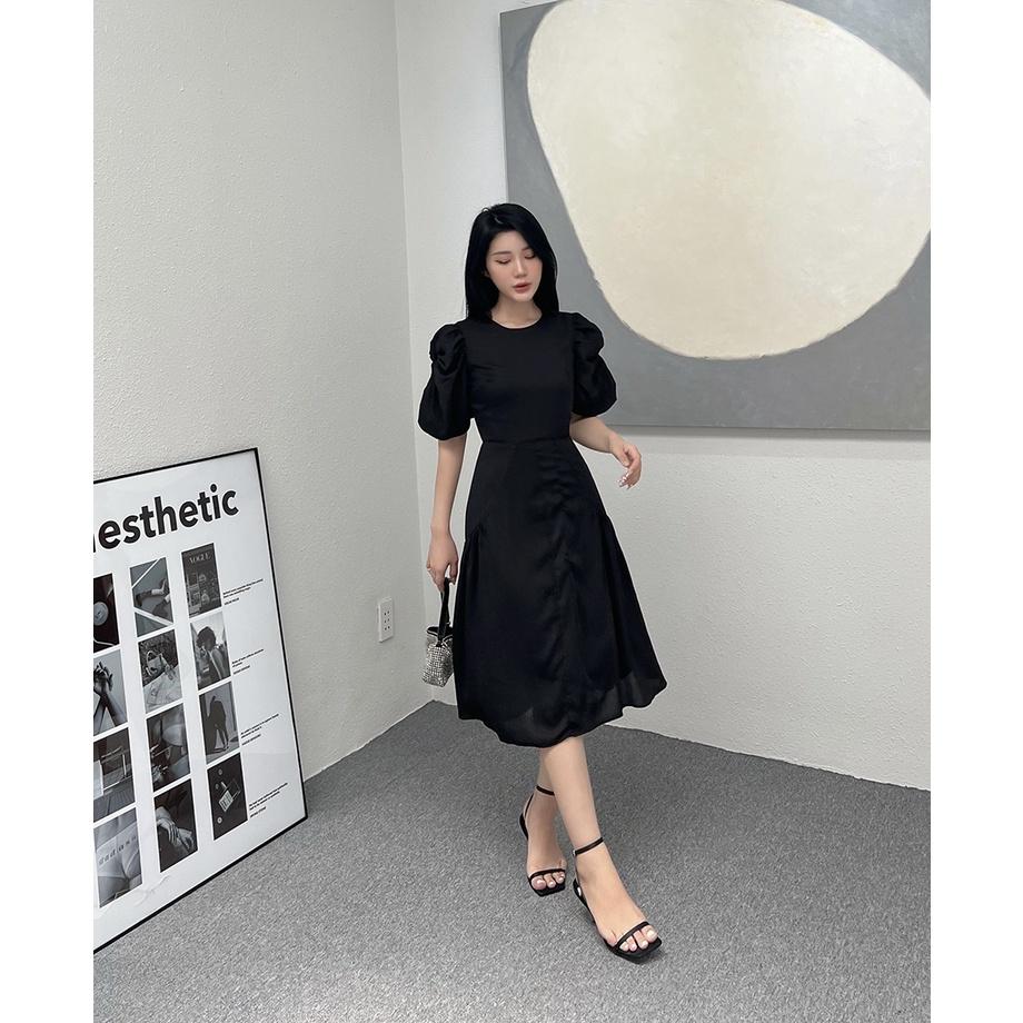 BBSTORE'S Đầm Xòe Dự Tiệc Tay Phồng Thời Trang Đi Làm Thanh Lịch -D1238