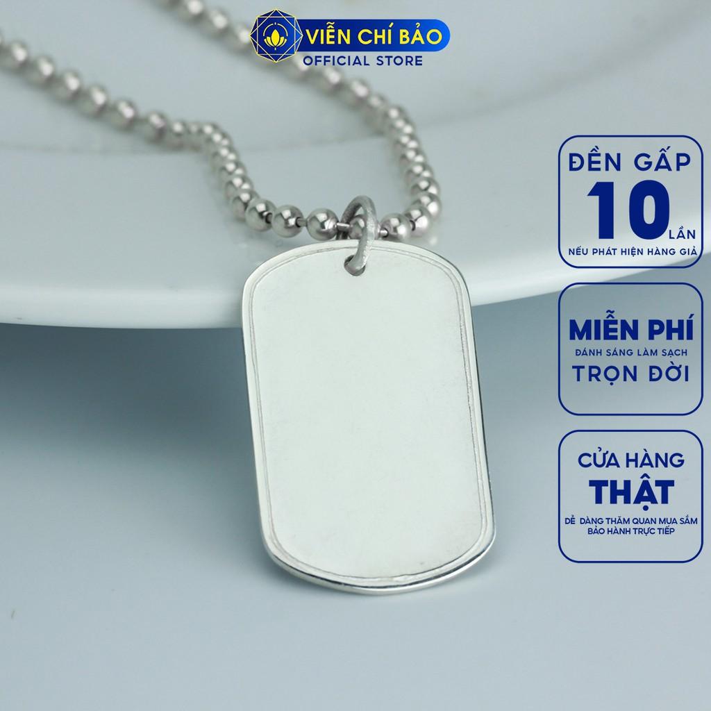 Mặt dây chuyền bạc nam Thẻ bài Dogtag khắc hình theo yêu cầu (miễn phí) chất liệu bạc S925 Viễn Chí Bảo M100489