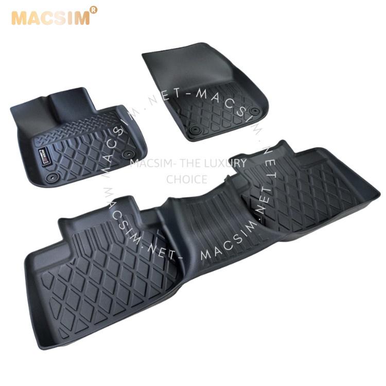 Thảm lót sàn xe ô tô VinFast VF8 Nhãn hiệu Macsim chất liệu nhựa TPE cao cấp màu đen