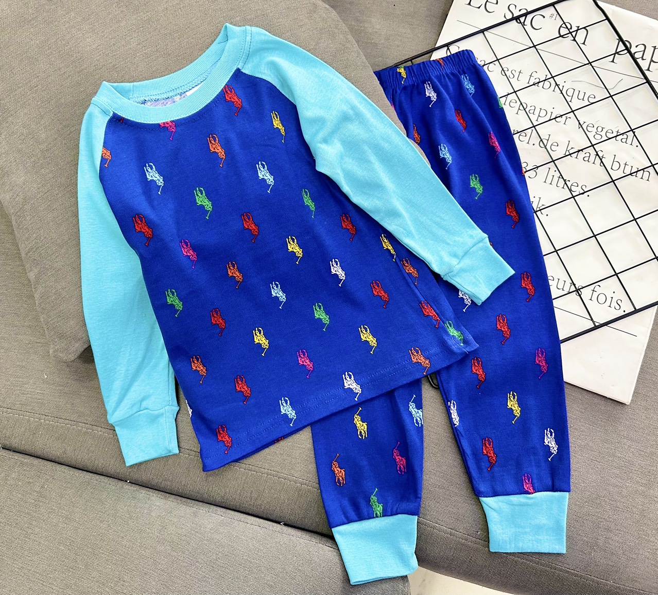 Đồ bộ bé trai, bộ ngủ dài tay cho bé trai size 8-25KG chất thun cotton mềm mịn mát