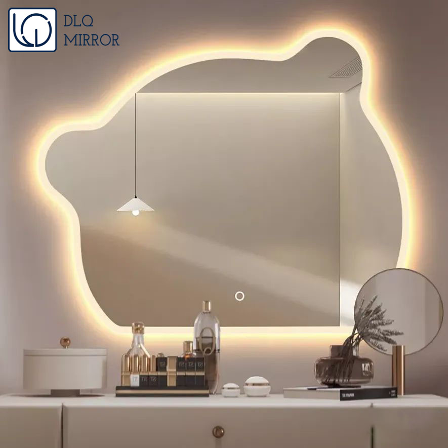 Gương Led Cảm Ứng Hình Chú Gấu Treo Tường Kích Thước Đầy Đủ Theo Yêu Cầu DLQ INTERIORS Trang Trí Nhà Cửa