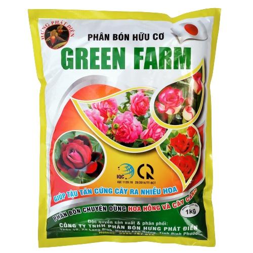 Phân Bón Hữu Cơ Hoa Hồng Phân Bón Hoa Hồng, Cây Cảnh GREEN FARM Gói 1kg