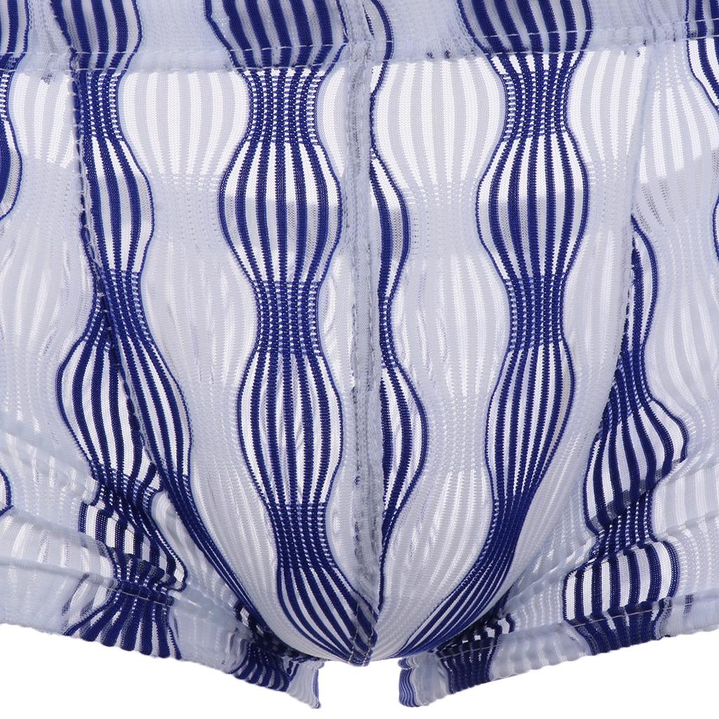 26-35inch Men's Sexy Open Pouch See Through Underwear Boxers Brief UnderUnderpants Gifts