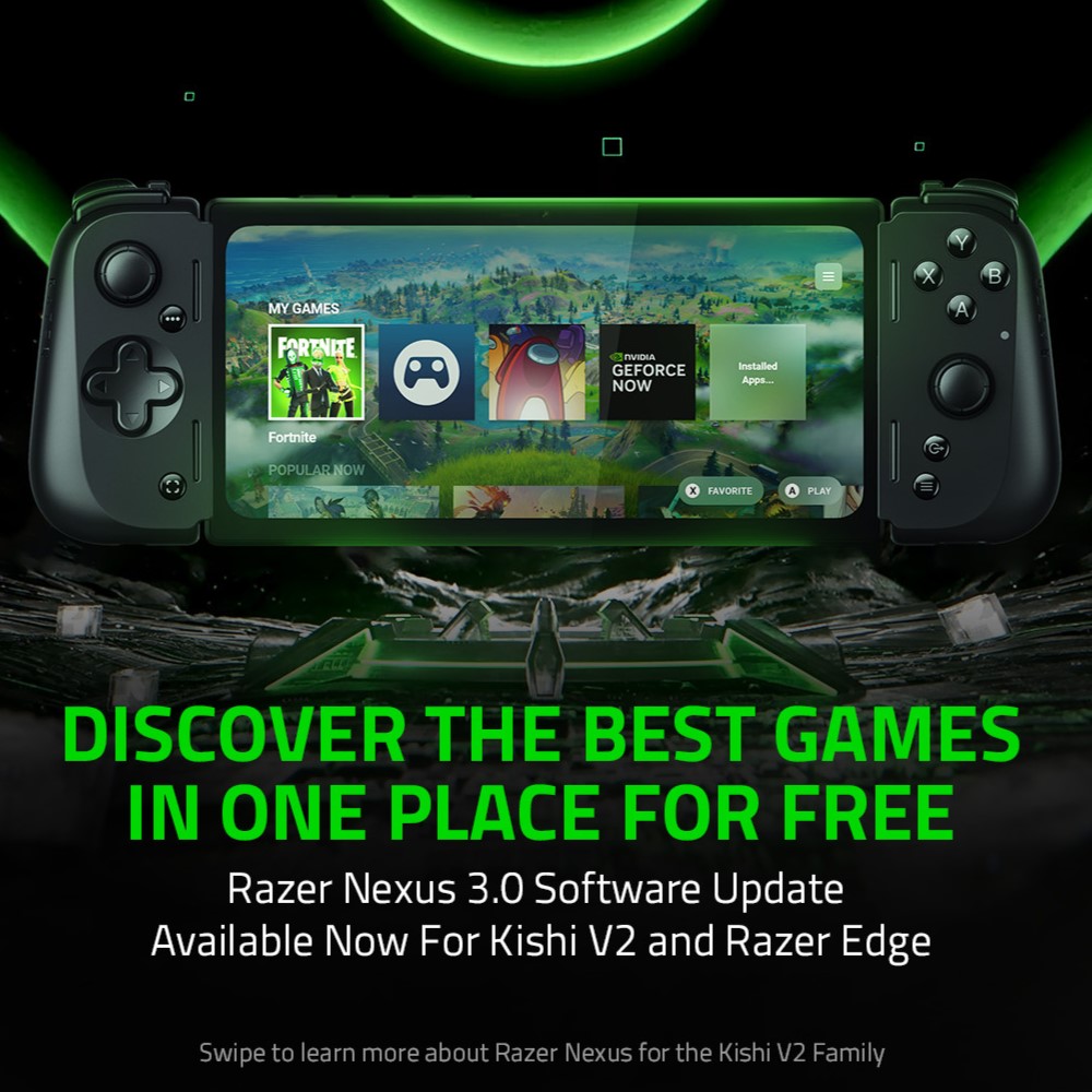 Tay cầm điện thoại Razer Kishi V2 USB C - Gaming Controller for iPhone and Android_Mới, hàng chính hãng