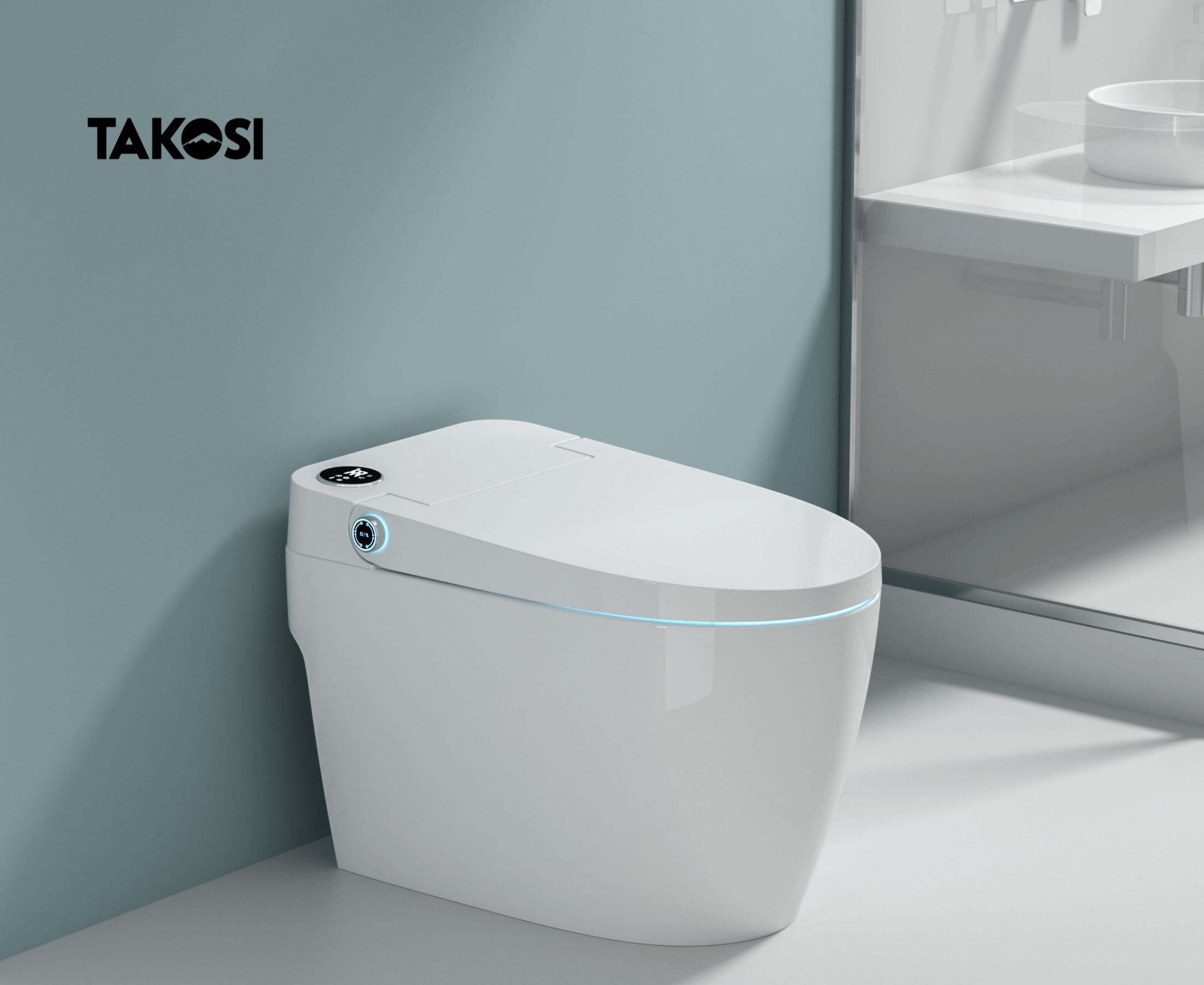 Bồn cầu thông minh xịt nước tự động đa chức năng TAKOSI K8946D dùng gia đình, khách sạn-hàng chính hãng bảo hành 10 năm