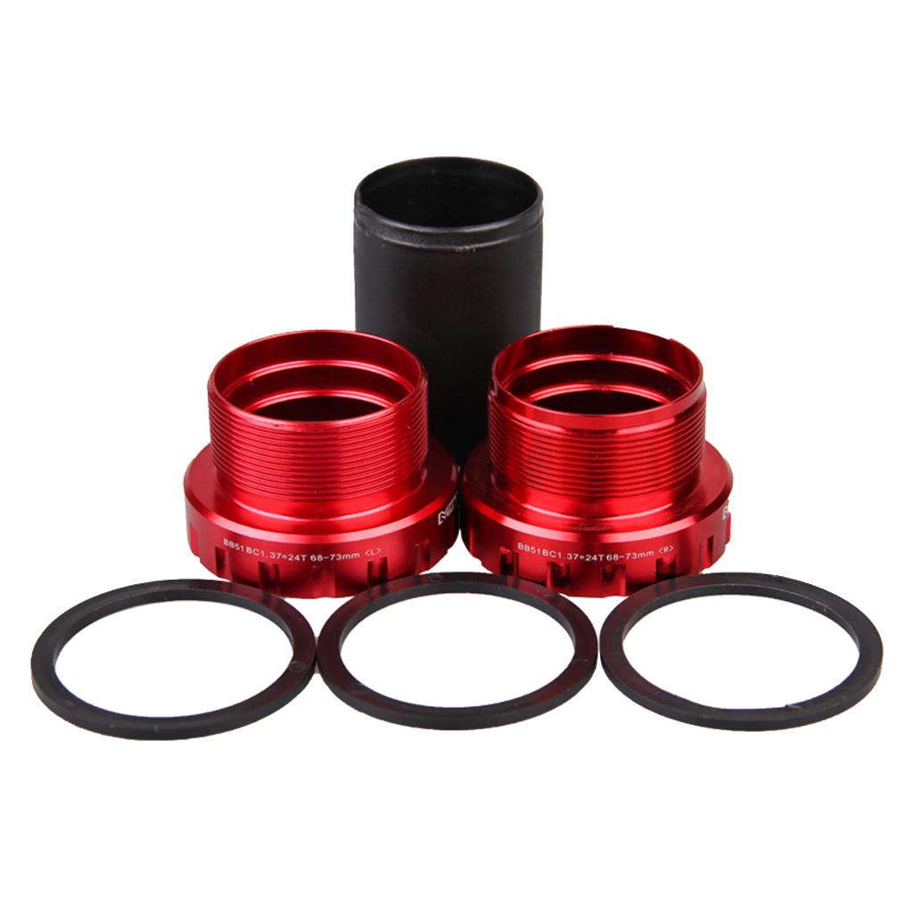 Road Bike Bottom Bracket Axis Thread-type 68-73mm Shaft Black