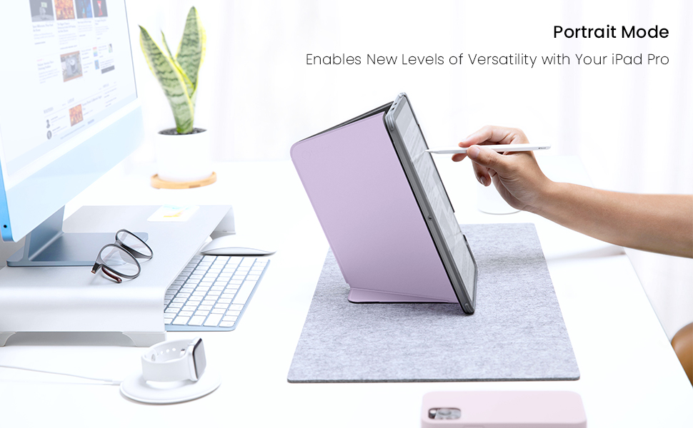BAO DA TOMTOC FOR IPAD PRO 11 INCH 2021 TỪ TÍNH ĐA GÓC VERTICAL HỖ TRỢ SẠC KHÔNG DÂY APPLE PENCIL B02-007 - HÀNG CHÍNH HÃNG