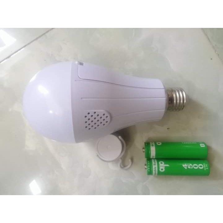 BÓNG TÍCH ĐIỆN ĐUI XOÁY E27 20W + KÈM 02 PIN