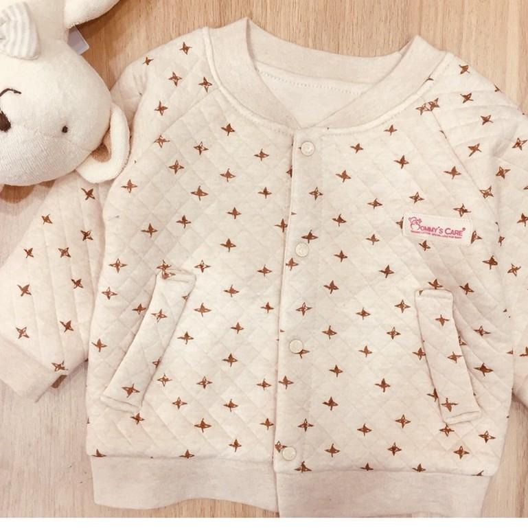 Áo khoác trần bông 100% organic cotton hữu cơ tự nhiên không hóa chất siêu mềm mịn ấm áp Mommy's care