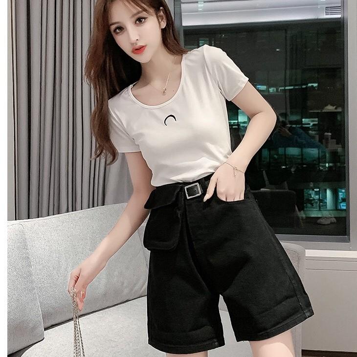 Quần shorts cap cao Ulzzang túi tháo rời_C4