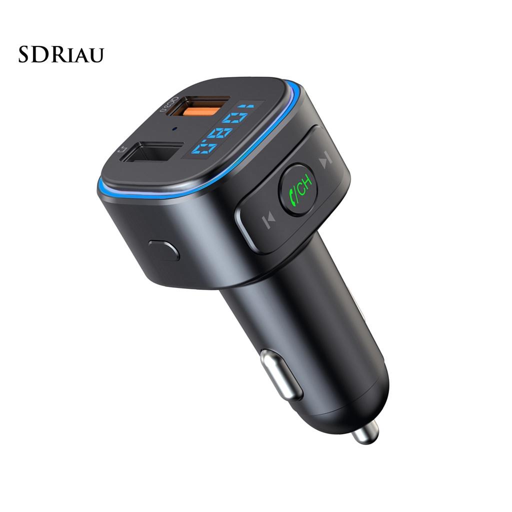 *QCDZ* T46 FM Transmitter QC3.0 Dual USB Black Noise Reduction MP3 Player Car Charger for Auto