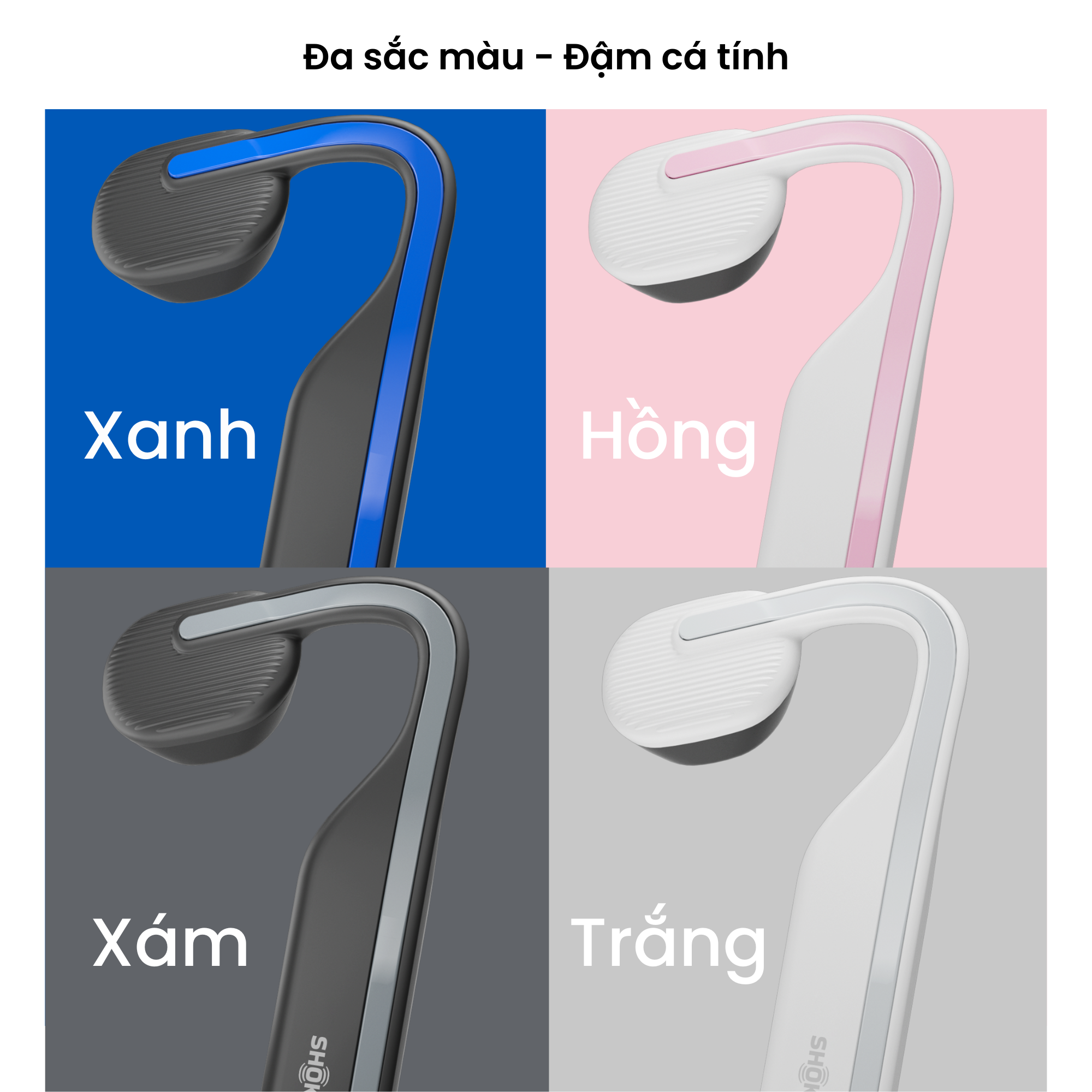 Tai Nghe Bluetooth Thể Thao Dẫn Truyền Âm Thanh Qua Xương SHOKZ OPEN MOVE S661 Màu Xám - Hàng chính hãng