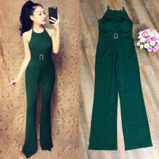 Jum dài ống suông cổ yếm xinh xắn