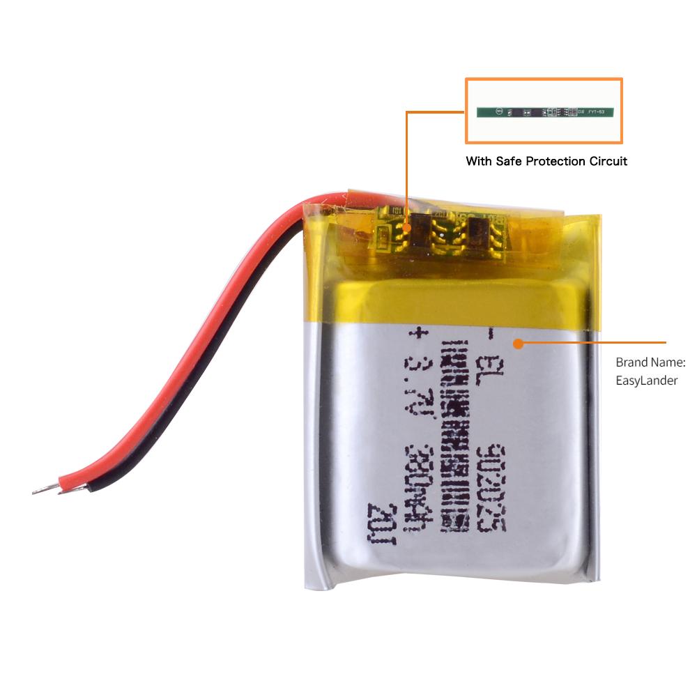 3.7V,380mAH 902025 Polymer lithium ion / Pin Li-ion cho máy tính bảng BANK,GPS,mp3,mp4 Màu sắc: 1PC