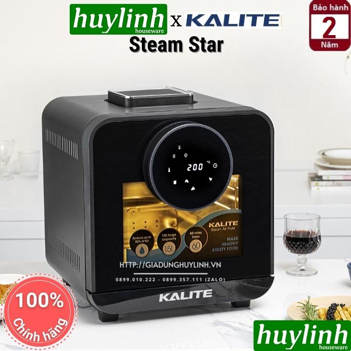 Nồi chiên không dầu hấp hơi nước Kalite Steam STAR - PRO - 15 lít - Tặng bao tay + chổi quét - Hàng chính hãng