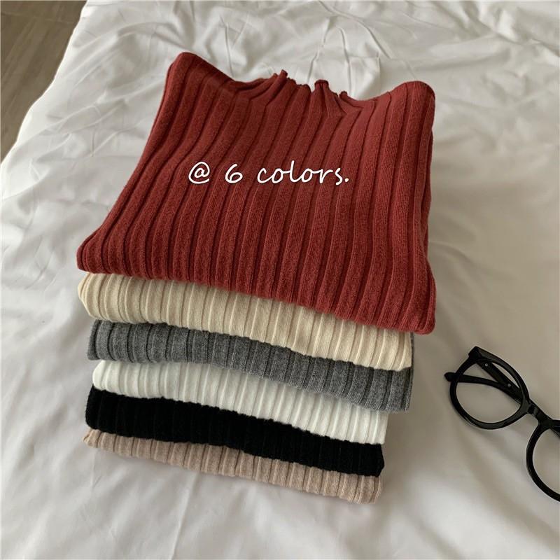 Áo len lông cừu cổ 3 phân