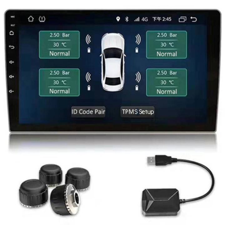 Bộ cảm biến áp suất lốp ngoài TPMS TU05X dùng cho ô tô màn hình DVD Android