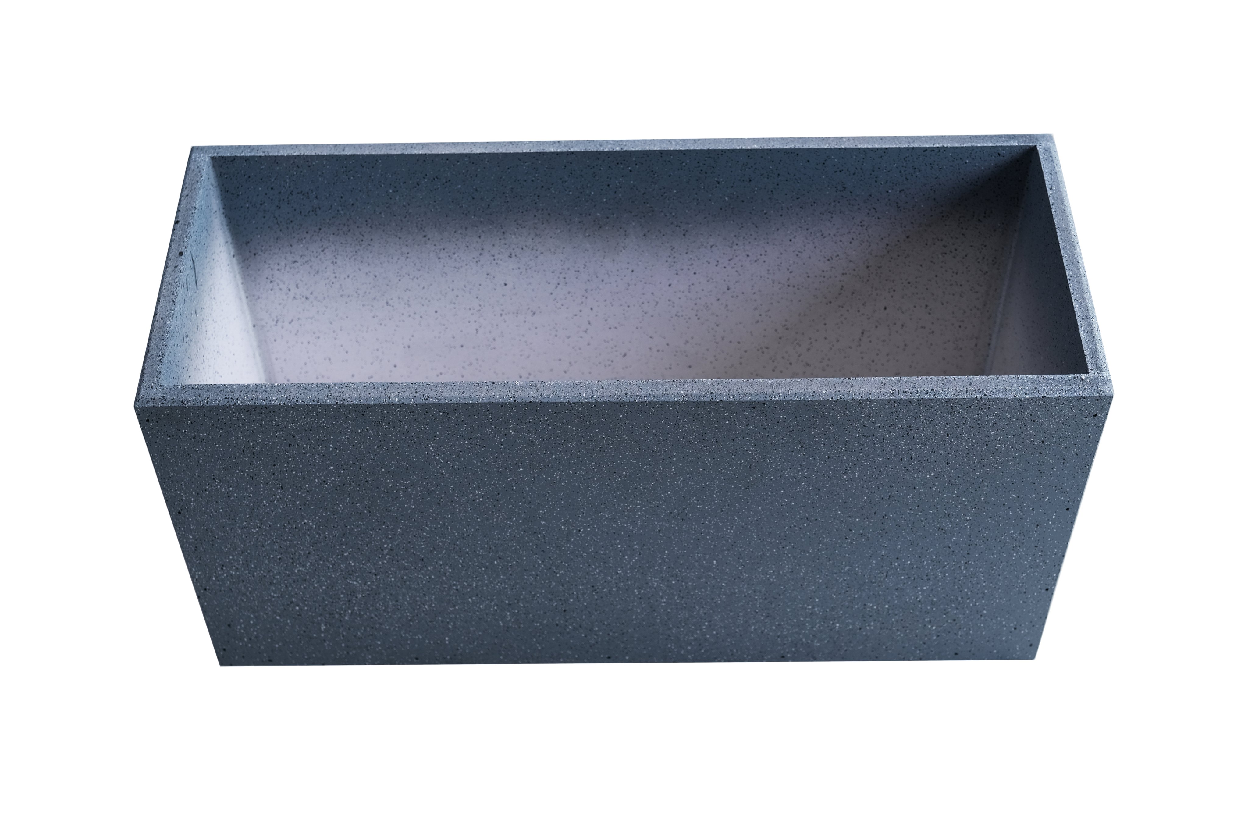 Chậu composite chữ nhật trơn màu giả đá 50*20*25 Home Việt